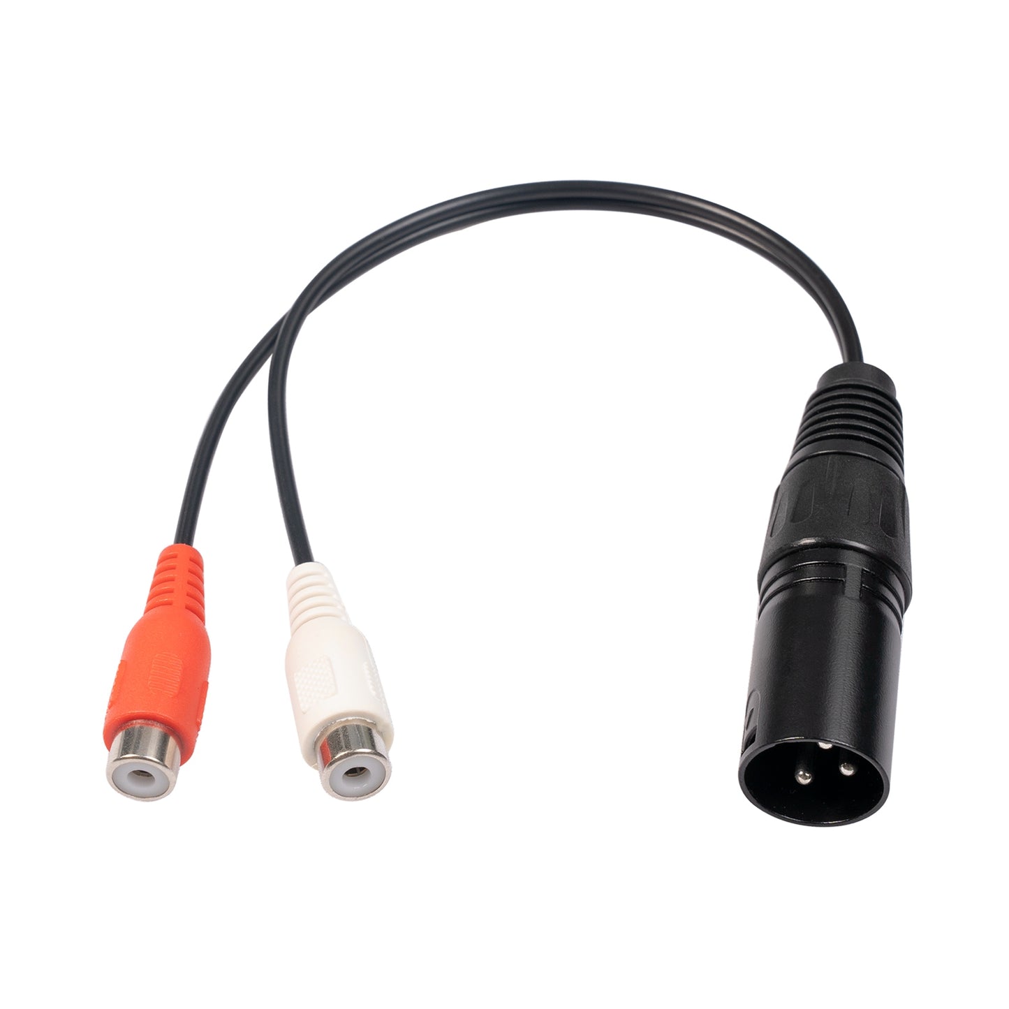 3713 20cm 3Pin XLR Male to Dual RCA Female Audio Cable Mixer Power Amplifier Microphone Cord