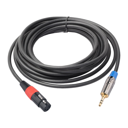 TC194BUXK107-30 3m 3.5mm Male to XLR 3Pin Female Double Shielded Wire Converter Cable