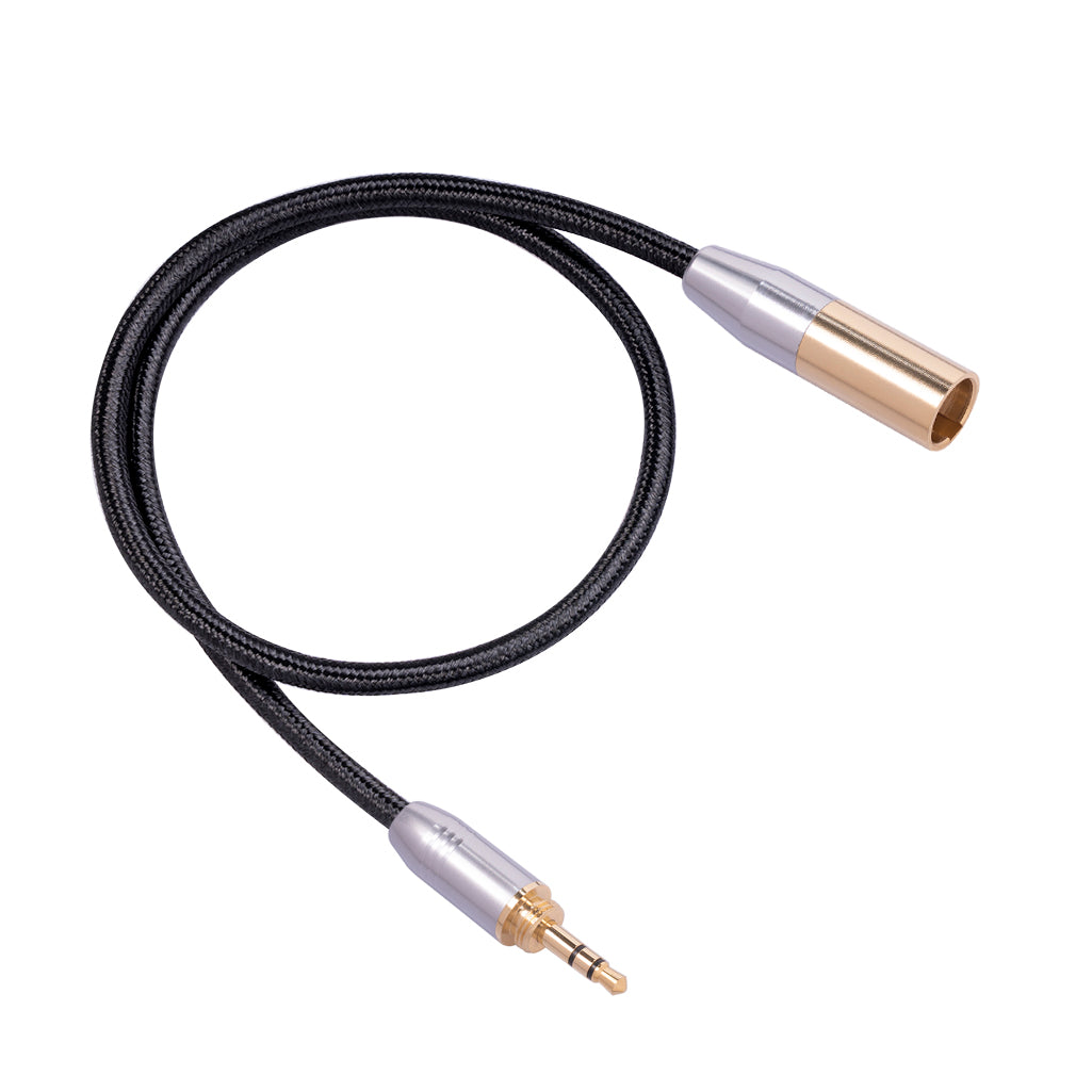 3.5mm Male to MINI XLR 3PIN Cable Set with 6.35mm Adapter 3.5mm+6.35mm Audio Cable Compatible with 3.5mm+6.35mm Audio Devices