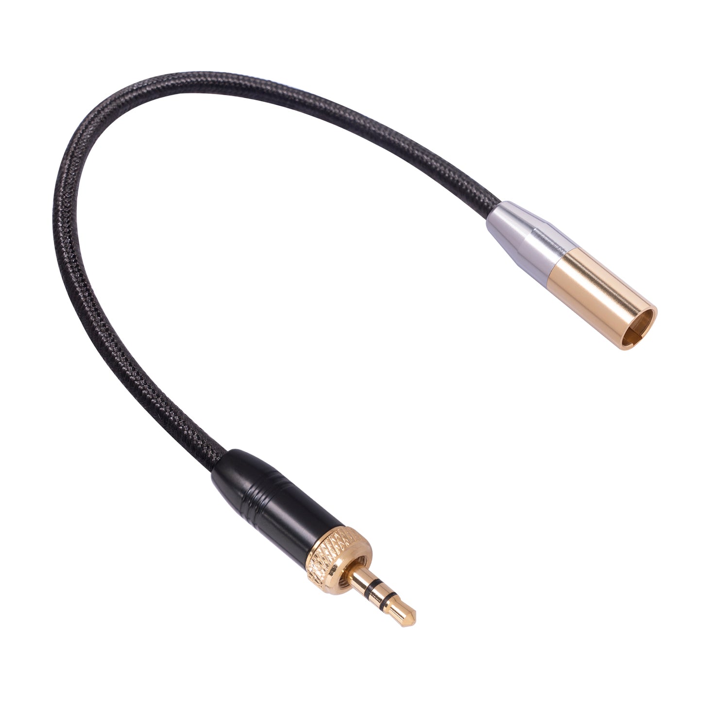 Internal Thread 3.5mm Jack to 3Pin Mini XLR Gold Plated Adapter Cable for Microphone Cameras
