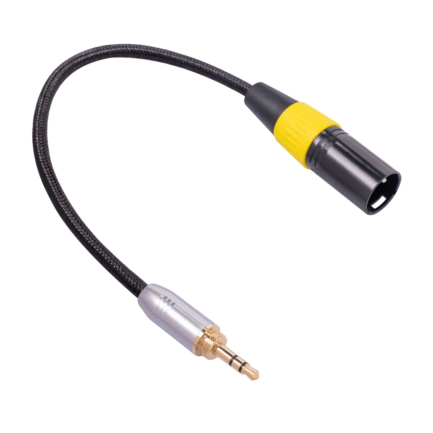 External Thread 3.5mm Male to XLR 3Pin Converter Cable for Microphone Mixing Console Camera