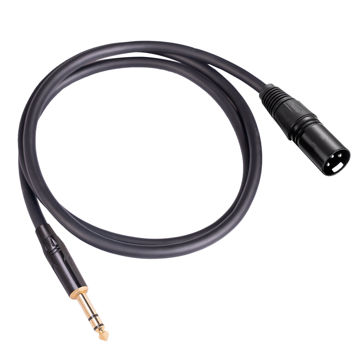 TC145BK19 5m Gold Plated 6.35mm Male to XLR Male Microphone Mixer Audio Converter Cable