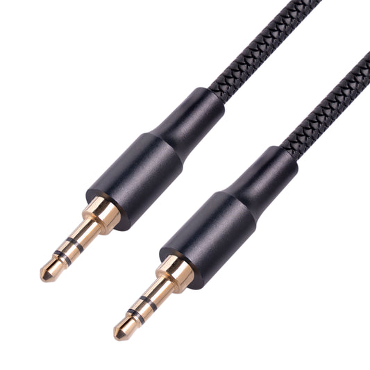1m 3.5mm Jack HiFi Stereo Audio Cable 3.5mm Male to Male Audio AUX Cable for Car Headphone Speaker - Black