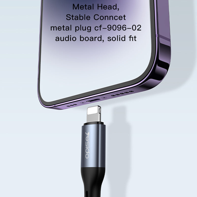 Uniqkart YAU37 15CM Lightning Male to 3.5mm Female AUX Cable Audio Adapter Cord Headphones Earphone Jack for iPhone