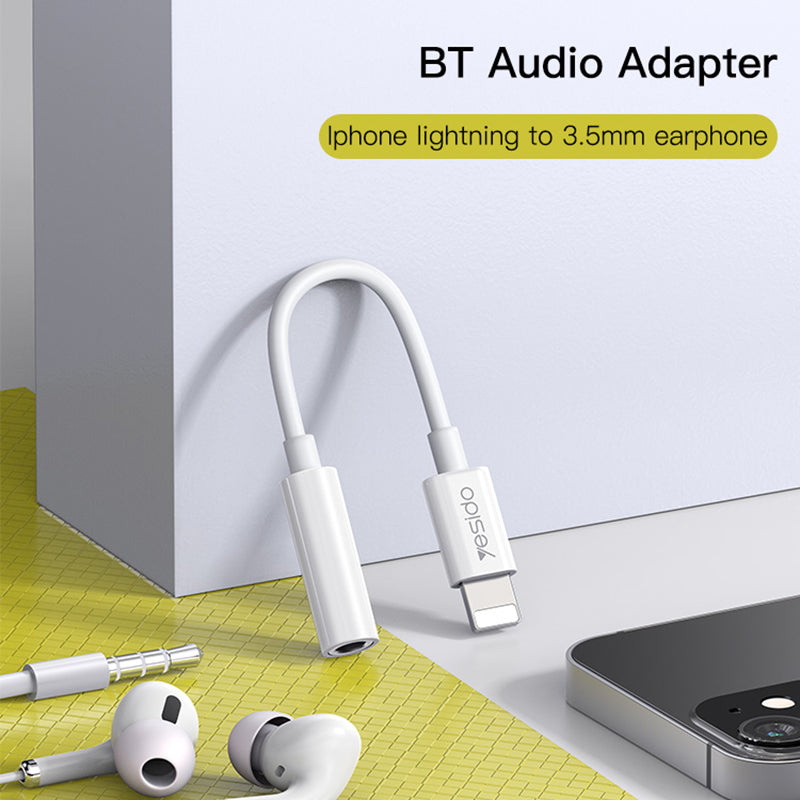 Uniqkart YAU31 Lightning Male to 3.5mm AUX Female Cable Headphone Jack Adapter Bluetooth Connection Phone Call and Listen to Music