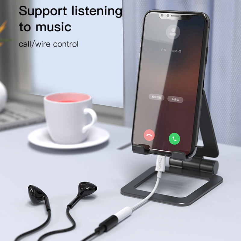 Uniqkart YAU31 Lightning Male to 3.5mm AUX Female Cable Headphone Jack Adapter Bluetooth Connection Phone Call and Listen to Music