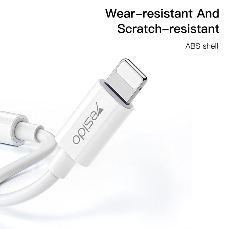 Uniqkart YAU31 Lightning Male to 3.5mm AUX Female Cable Headphone Jack Adapter Bluetooth Connection Phone Call and Listen to Music