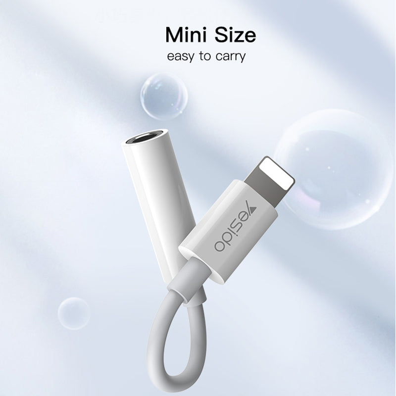 Uniqkart YAU31 Lightning Male to 3.5mm AUX Female Cable Headphone Jack Adapter Bluetooth Connection Phone Call and Listen to Music