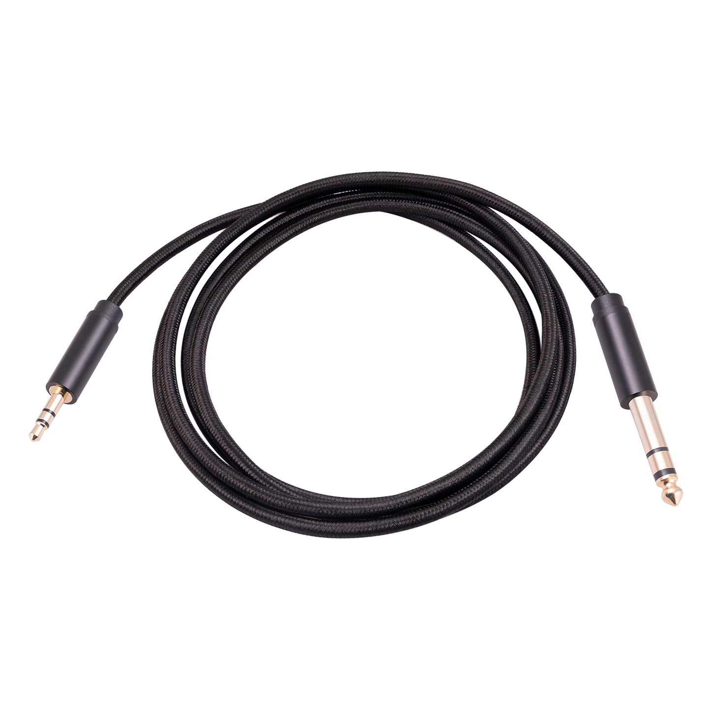 3662BK 2m For Mixer Amplifier 3.5mm to 6.35mm Male to Male Audio Adapter Gold Plated Jack Aux Cable