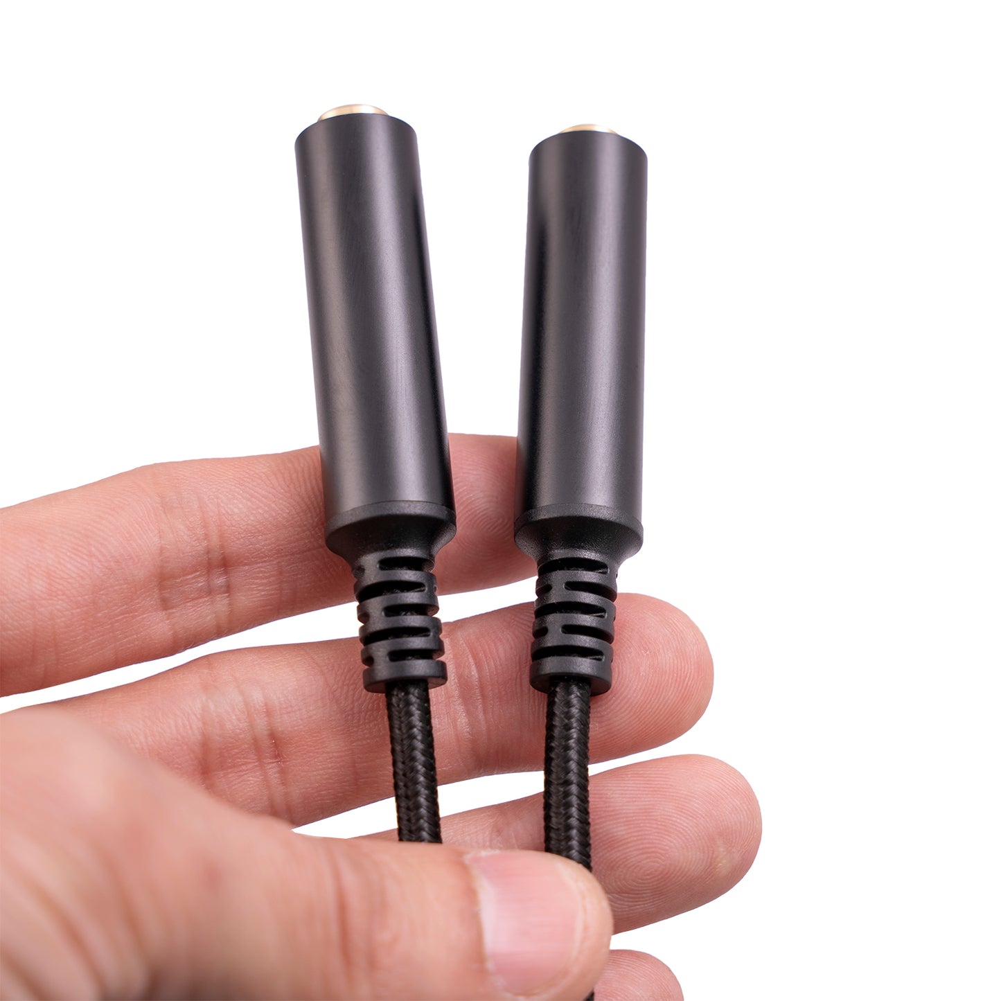3718 30cm 6.35mm 1 / 4 Inch 1 Male to 2 Female Stereo Y Splitter Audio Cable for Guitar / Amplifier / Mixer