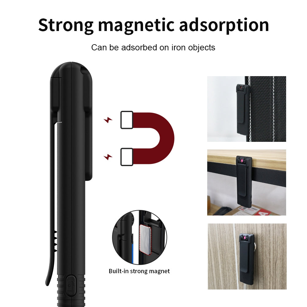 B21 1080P HD Smart Camera Pen 180-Degree Rotating Lens Camera Magnetic Mini Recorder Camera with Back Clamp