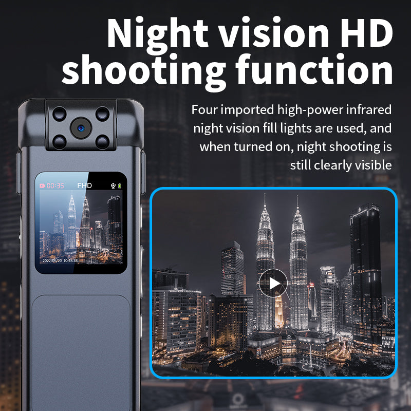 V18 32GB 1080P HD Back Clip Video Recorder Camera with Motion Detection and Infrared Night Vision