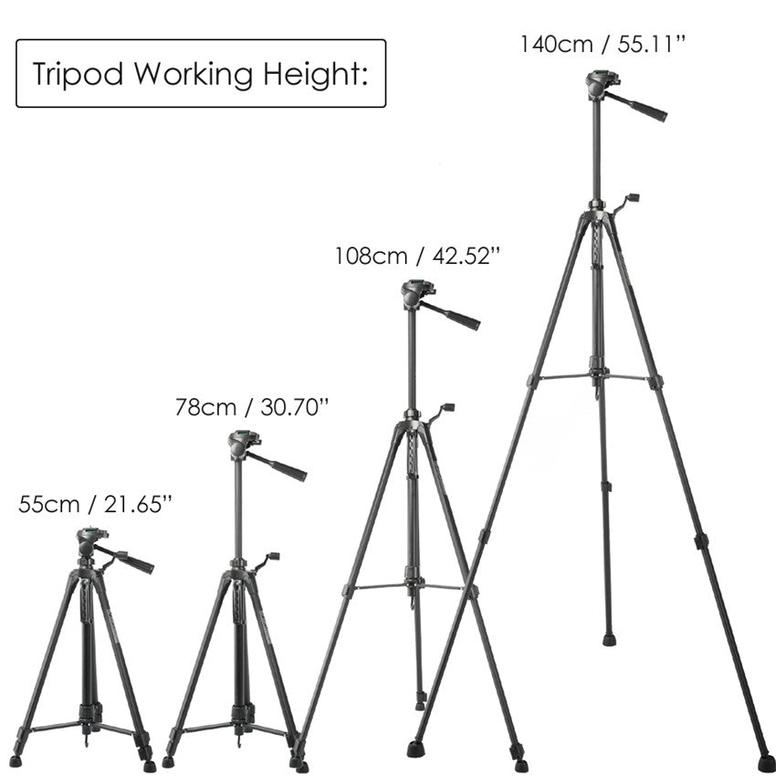 WEIFENG 3520 Aluminum Alloy with Three-way Panel Ball Head Tripod for Canon Nikon Sony SLR (with Maximum Load of 3kg)
