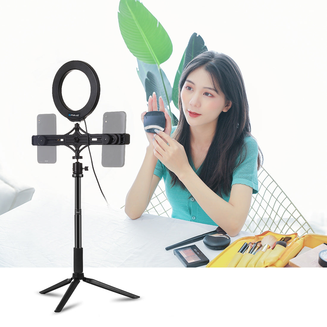 PULUZ 1/4inch Screw Aluminum Alloy Handheld Adjustable Tripod Mount Monopod Extension Central Shaft Rod