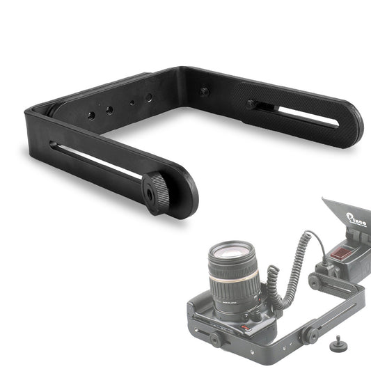 Dual L Shape 1/4&quot; Screw Photography Light Bracket Tripod Camera LED Flash Holder
