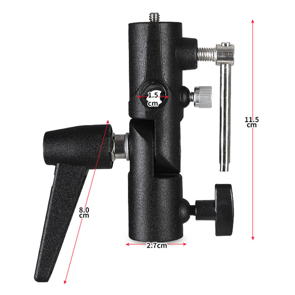 H Type Hot Shoe Flash Bracket Umbrella Holder Light Stand for Camera