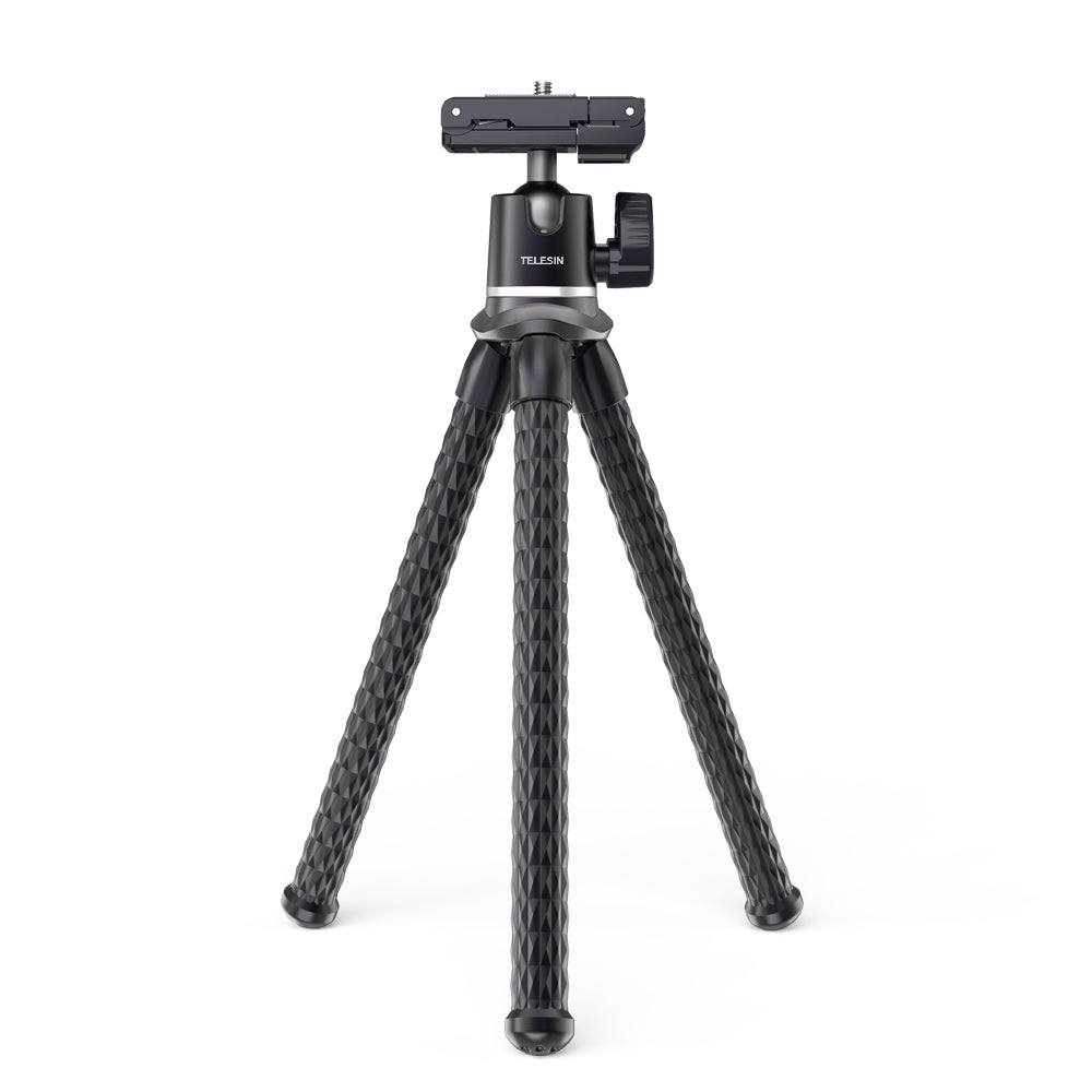 Uniqkart TE-TRP-001 Flexible Octopus Tripod Bracket Phone Camera Selfie Stand Monopod with E-shaped Clip