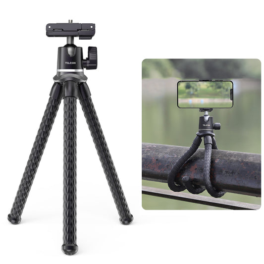 Uniqkart TE-TRP-001 Travel Flexible Octopus Smartphone Tripod Digital DSLR SLR Camera Portable Bracket Stand