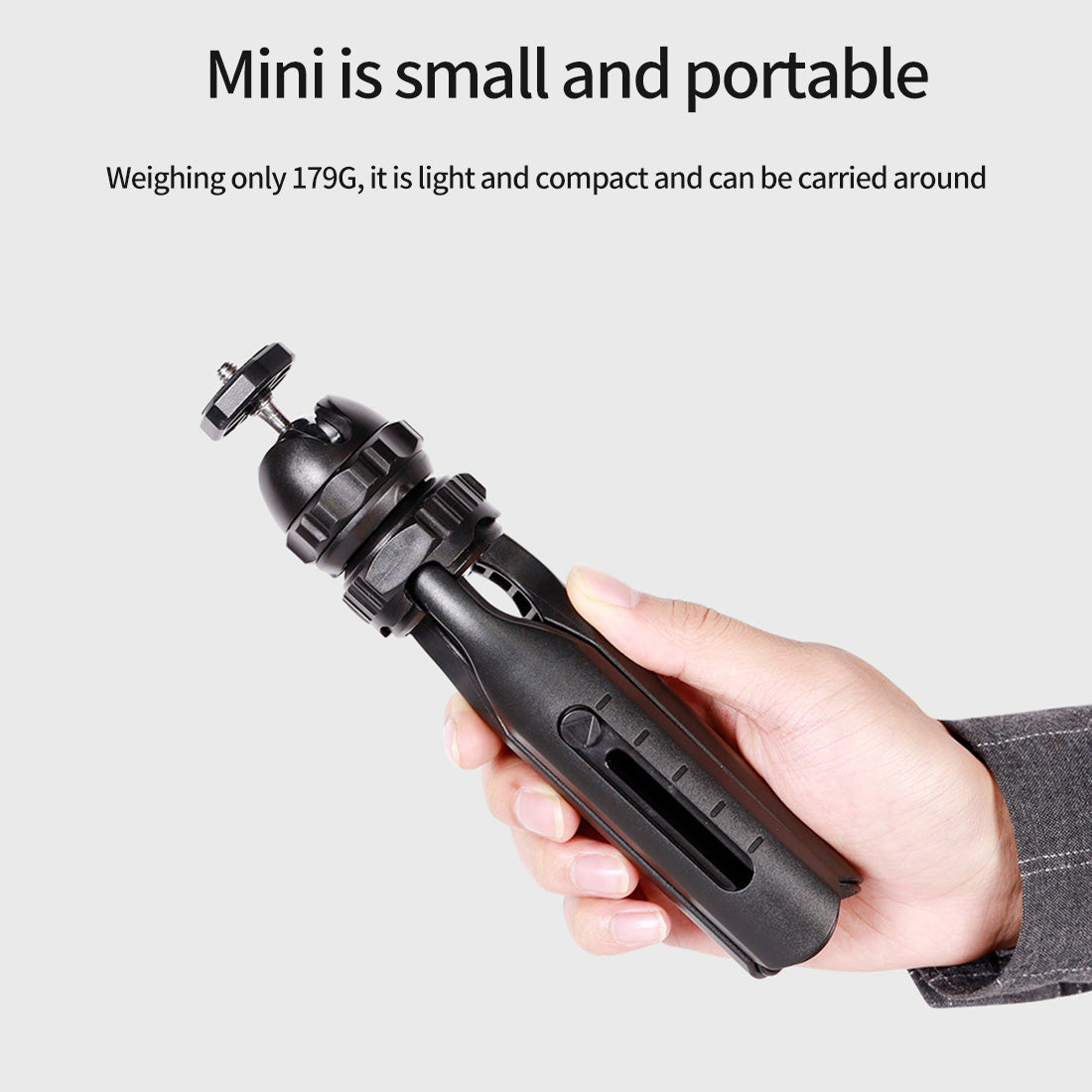 Mini Foldable 360&#176; Rotation 1/4-Inch Connector Tripod Desktop Stand for GoPro Action Camera Smartphone