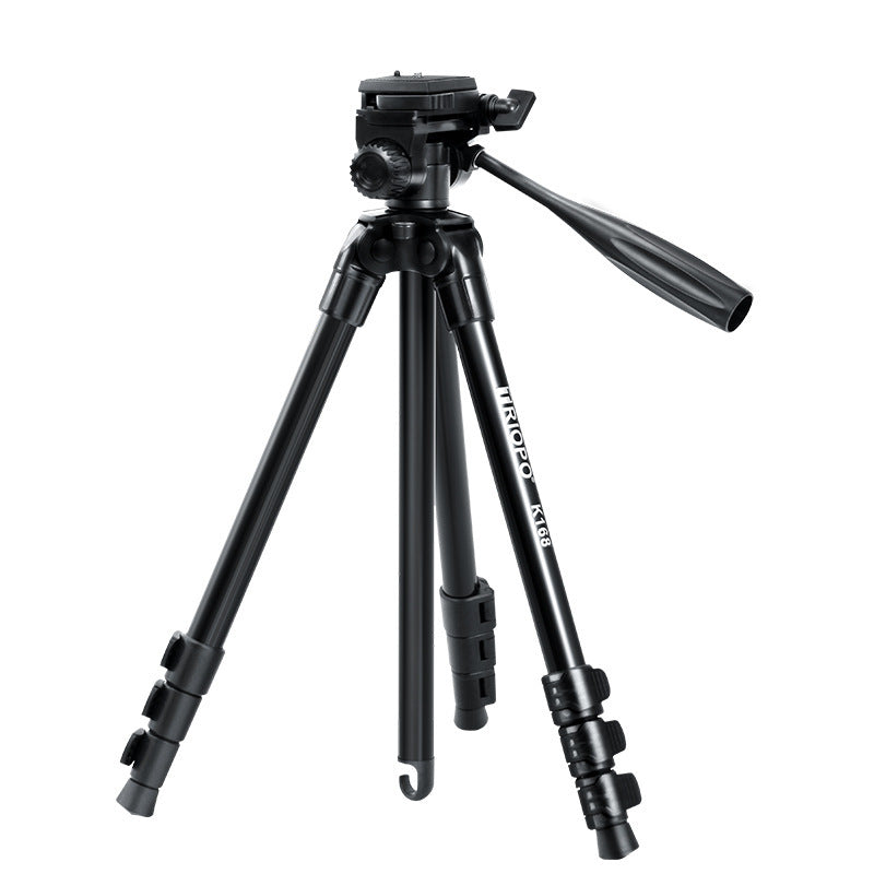 Uniqkart K168 Aluminum Tripod Stand 4-Section Adjustable Monopod with Pan Tilt Head for DSLR SLR Camera