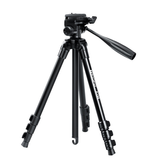 Uniqkart K168 Aluminum Tripod Stand 4-Section Adjustable Monopod with Pan Tilt Head for DSLR SLR Camera