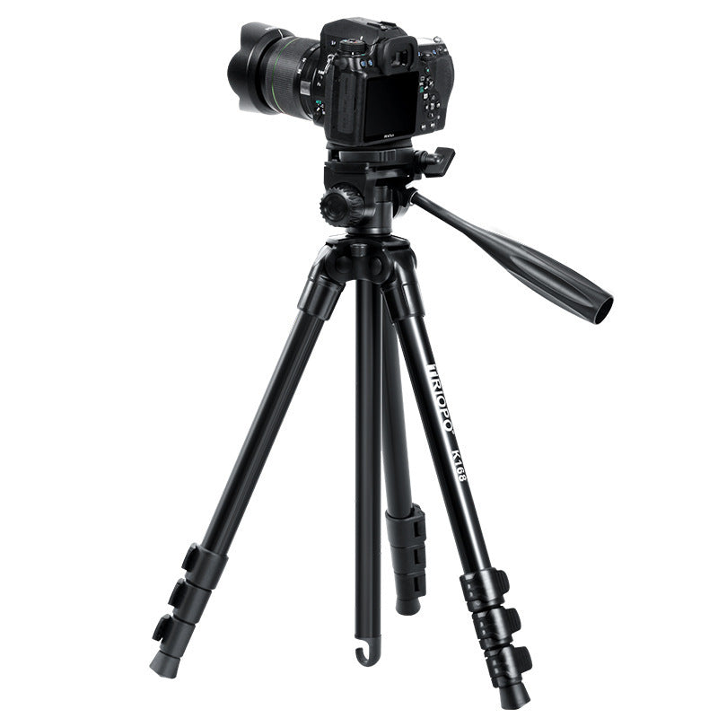 Uniqkart K168 Aluminum Tripod Stand 4-Section Adjustable Monopod with Pan Tilt Head for DSLR SLR Camera