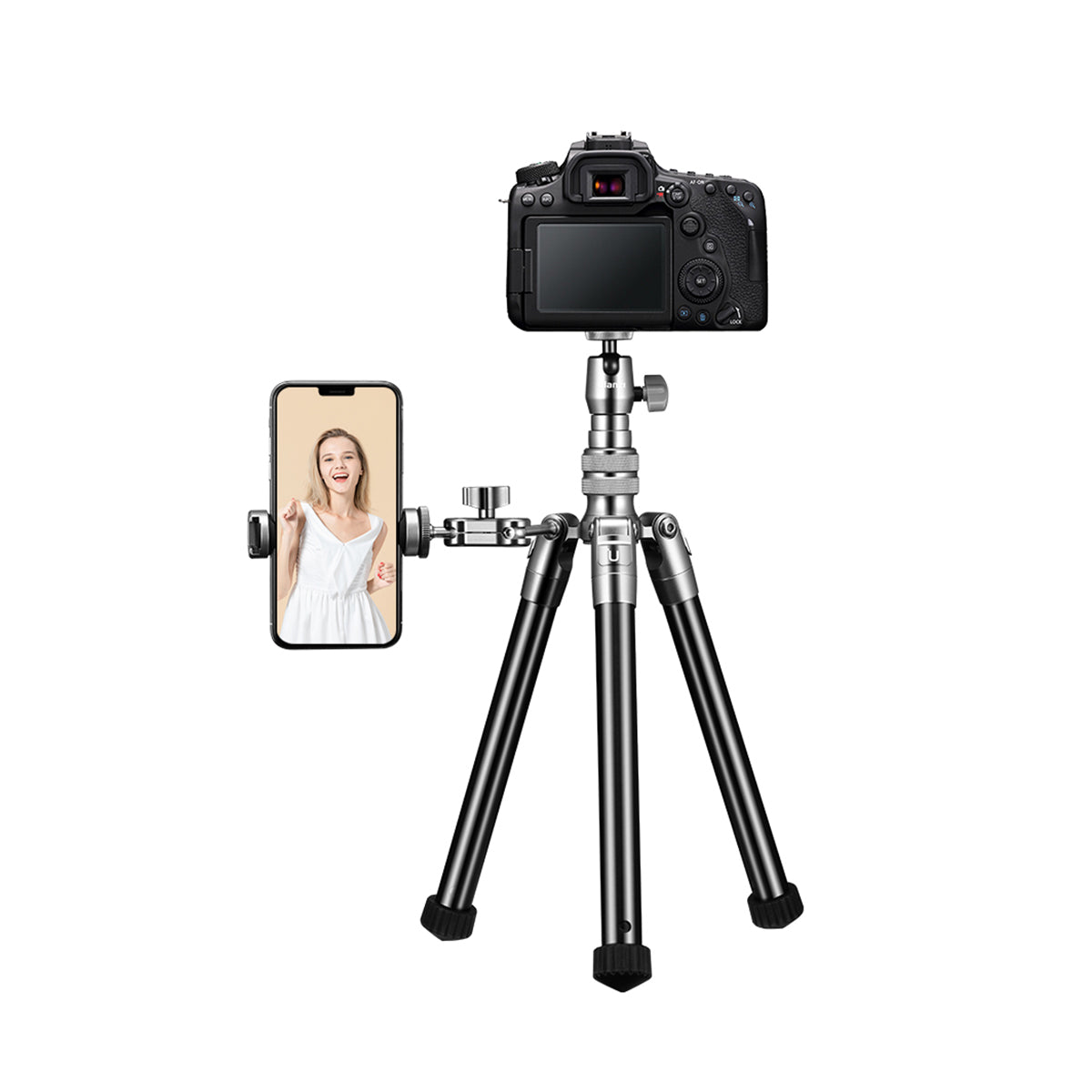 Uniqkart SK-04 Extendable Monopod Tripod Selfie Cold Shoe Phone Mount Holder for Microphone LED Light