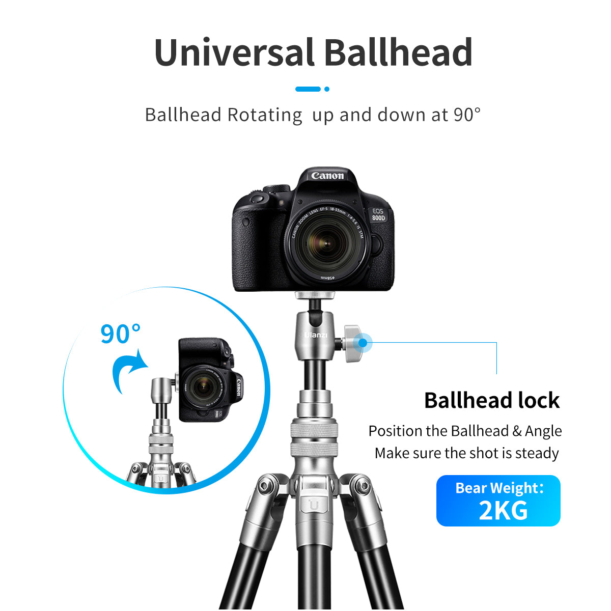 Uniqkart SK-04 Extendable Monopod Tripod Selfie Cold Shoe Phone Mount Holder for Microphone LED Light