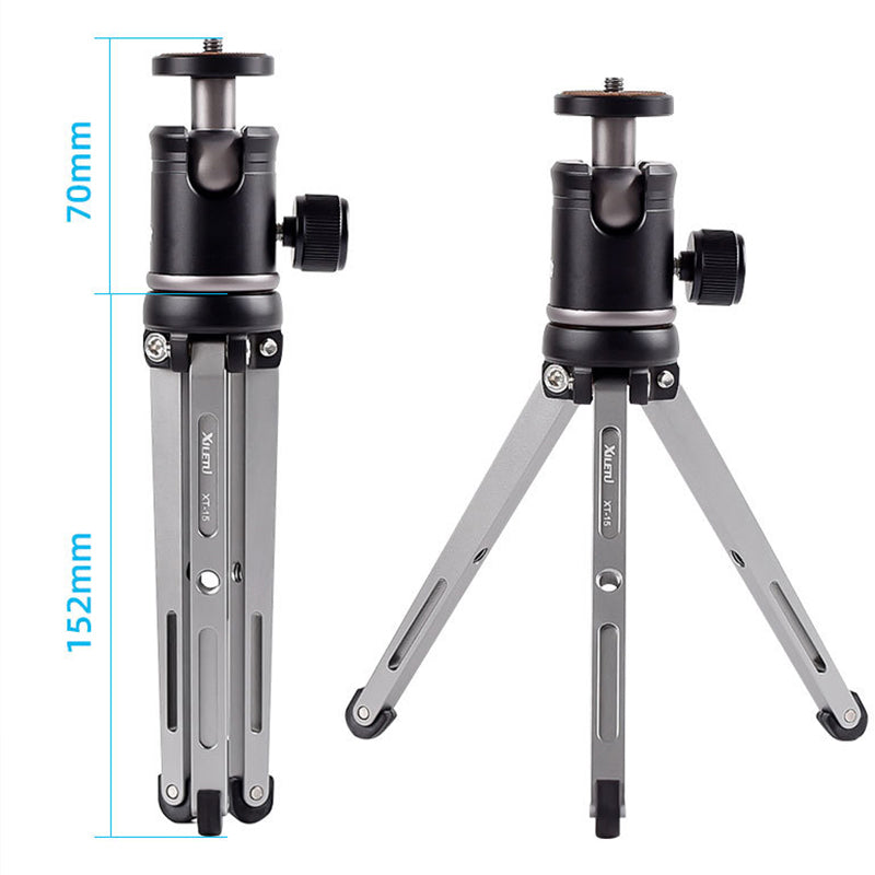 XILETU MT26+XT15 High Bearing Mini Tabletop Tripod with Ball Head for DSLR Camera Mirrorless Camera Smartphone