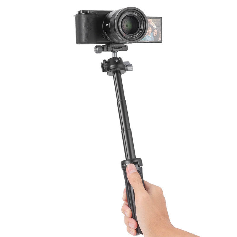 Uniqkart MT-47 Aluminum Alloy Quick Release Tripod Mount 360-degree Adjustable Cell Phone Stand Holder with 1/4 Screw Adapter