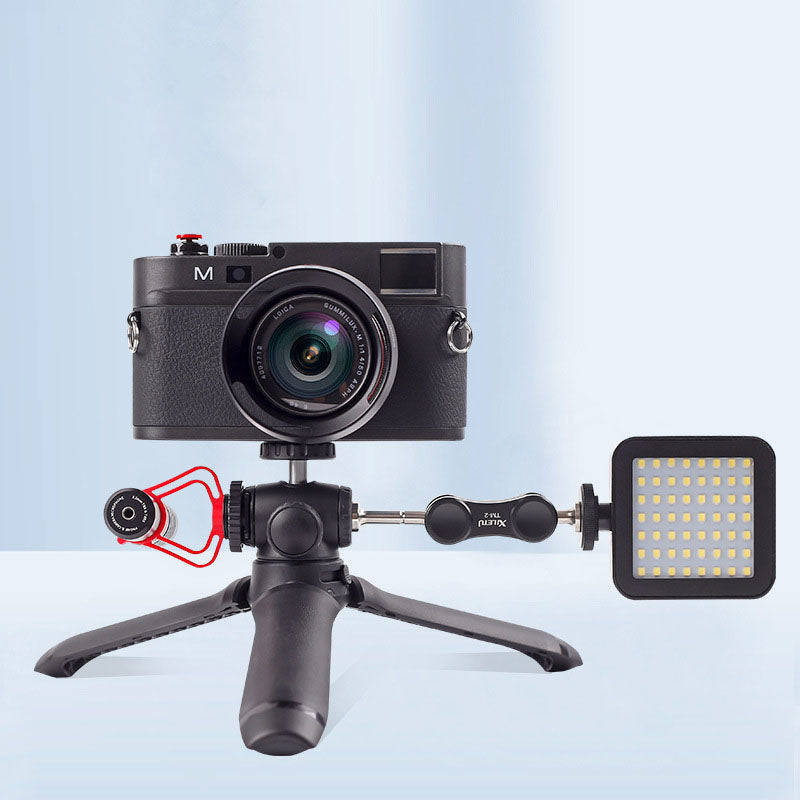 XILETU XSG-2 Portable 1/4 inch Screw Cold Shoe Tripod Camera Phone Fill Light Holder Stand
