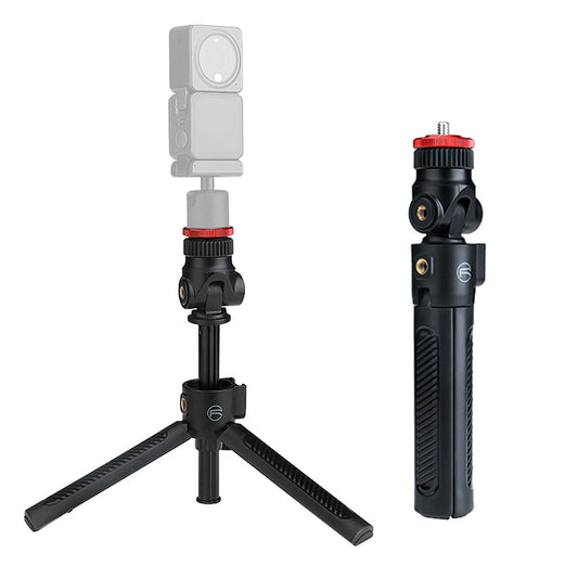 Uniqkart Portable 1/4 inch Screw Cold Shoe Tripod Camera Phone Holder Extendable Stand Selfie Stick for GoPro/DJI Osmo Action