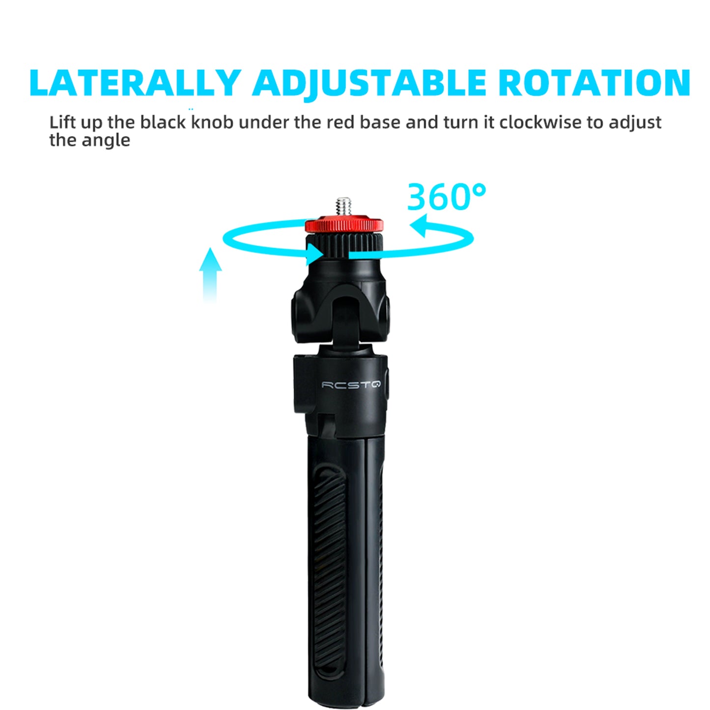 Uniqkart Portable 1/4 inch Screw Cold Shoe Tripod Camera Phone Holder Extendable Stand Selfie Stick for GoPro/DJI Osmo Action