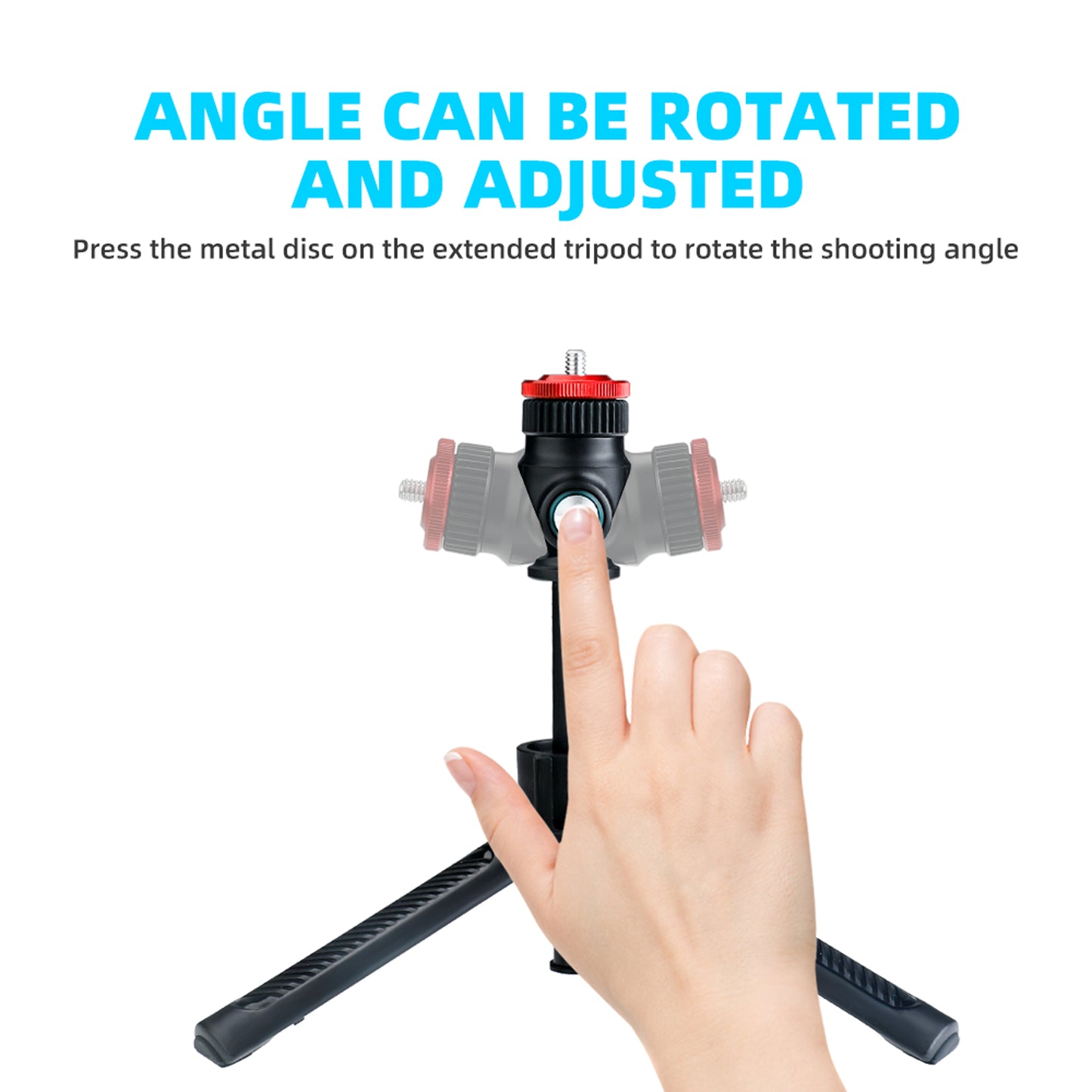Uniqkart Portable 1/4 inch Screw Cold Shoe Tripod Camera Phone Holder Extendable Stand Selfie Stick for GoPro/DJI Osmo Action