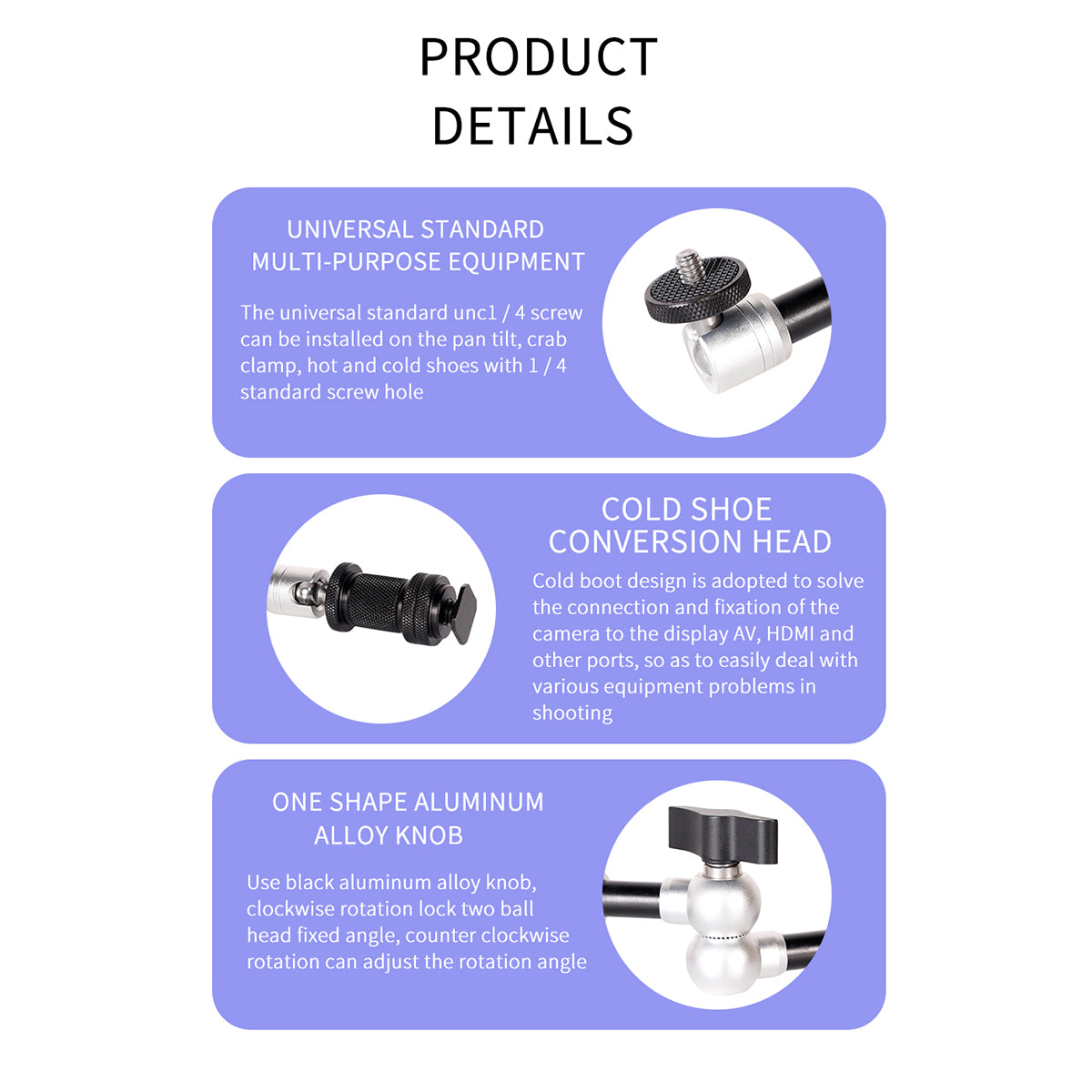 7 inch Rotatable Camera Mount LCD Monitor Foldable Flexible Arm with 1/4&quot; Screw for SLR Camera/Fill Light