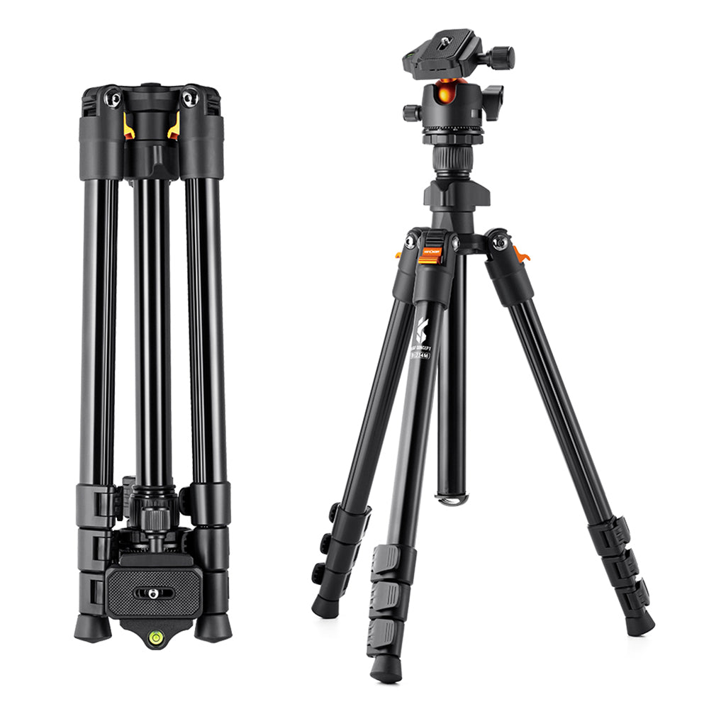 K&F CONCEPT KF09.101 4-Section Camera Tripod Flexible Extendable Vlog Video Recording Holder Stand Birdwatching 8KG Max Load Camera Mount with 1 / 4 Inch Adapter Screw