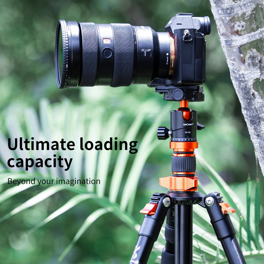 K&amp;F CONCEPT KF31.029V3 25mm Camera Tripod Ball Head with 1 / 4-inch Quick Release Plate and Spirit Level for Tripod Monopod
