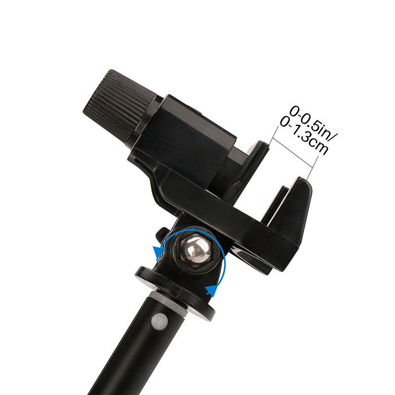 Uniqkart VCT-992 113cm Extendable Selfie Stick Tripod Stand Phone Clip Holder with Wireless Bluetooth Remote Control - Black
