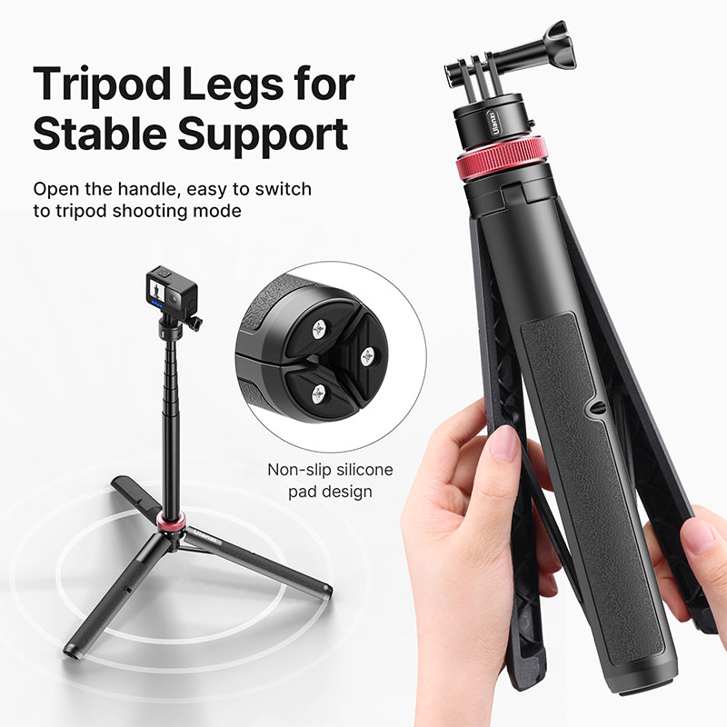 Uniqkart 3113 Go-QuickII 1.4m Magnetic Adsorption Quick Release Portable Telescopic Tripod SLR Camera Handheld Bracket Photography Tripod