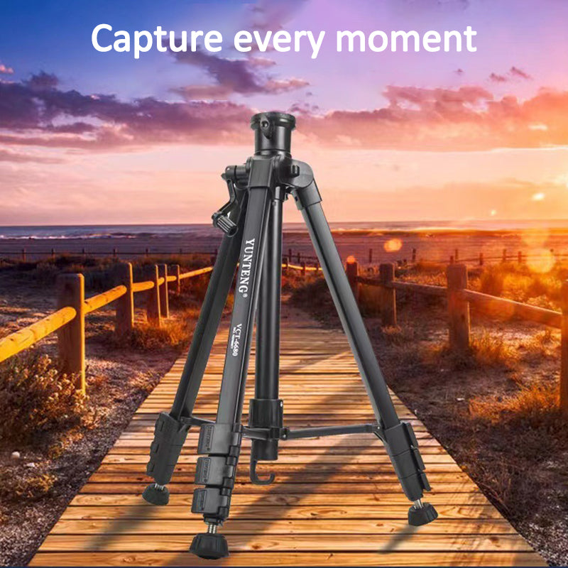 YUNTENG VCT-6680 Telescopic 152CM Camera Mount Phone Tripod Stand Travel Tripod Mobile Phone Holder with 1 / 4inch Screw Adapter