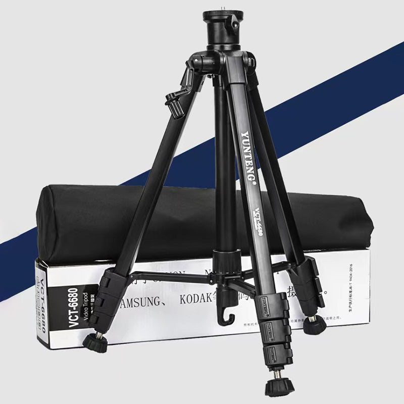 YUNTENG VCT-6680 Telescopic 152CM Camera Mount Phone Tripod Stand Travel Tripod Mobile Phone Holder with 1 / 4inch Screw Adapter