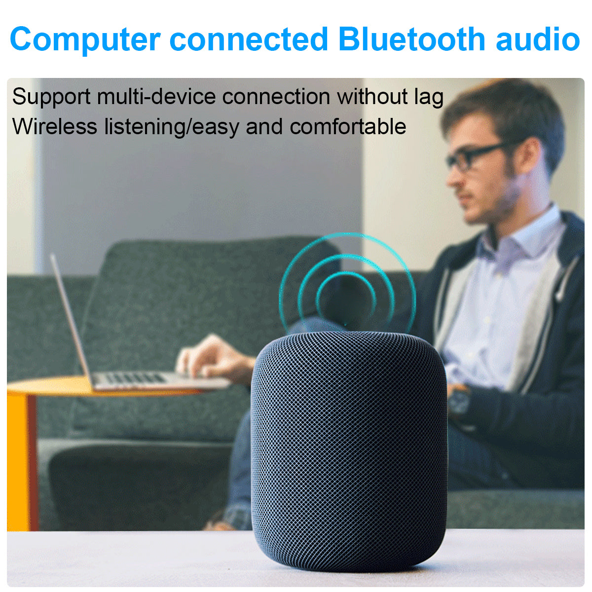B-001 Bluetooth 5.3 USB Adapter Receiver Transmitter Wireless Dongle for PC Bluetooth Headset Speaker Mouse