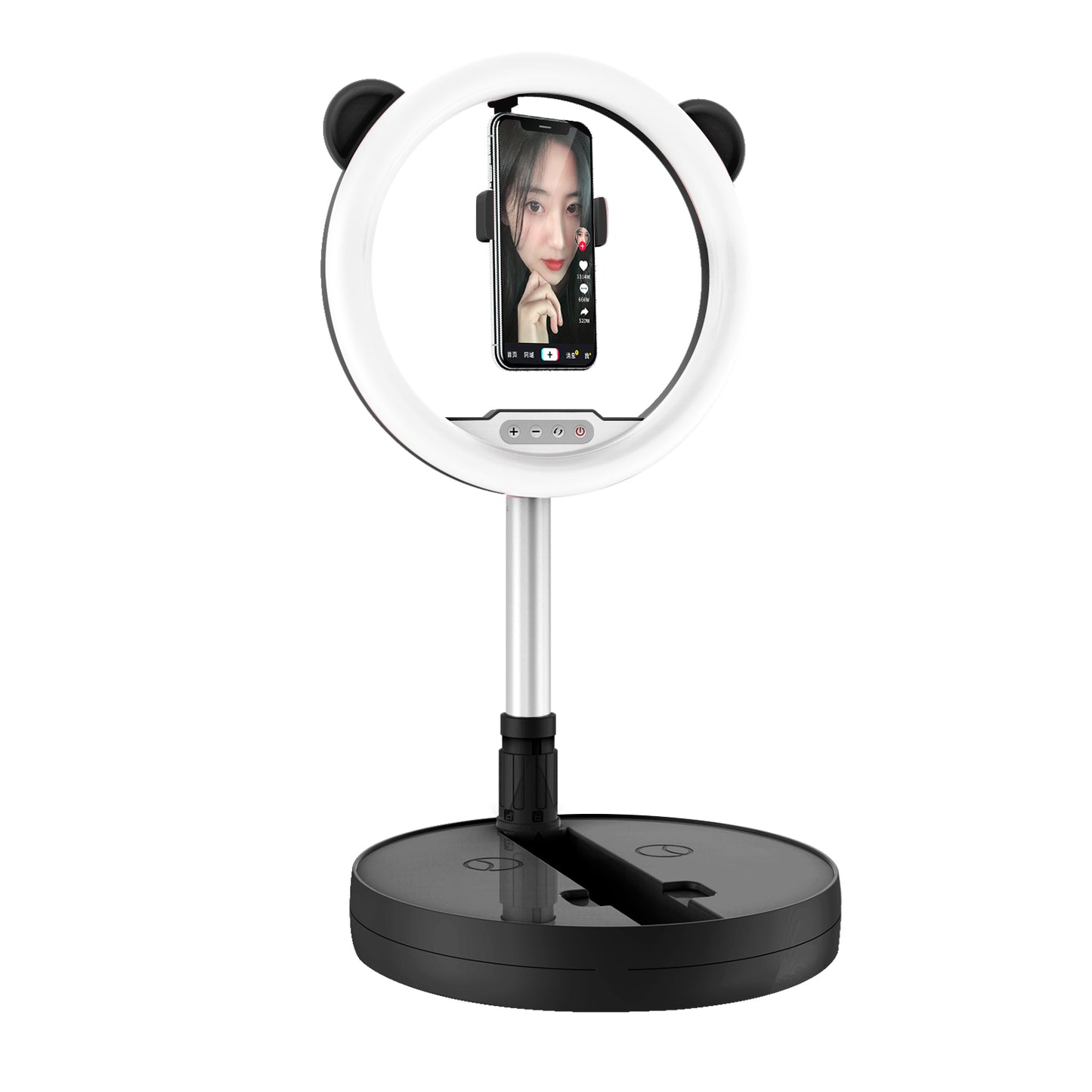 G2 128-LED Foldable Mobile Phone Live Dedicated Bracket Fill Light - Black