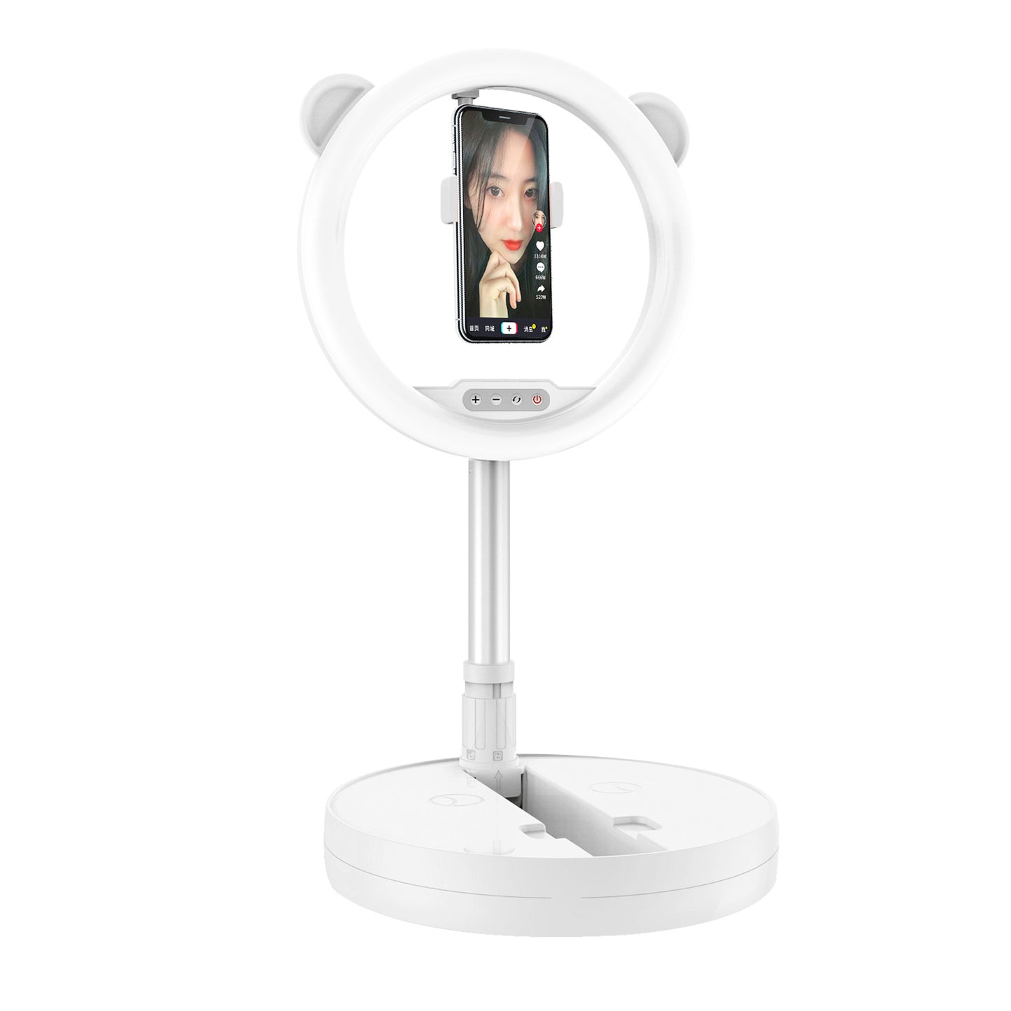 G2 128-LED Foldable Mobile Phone Live Dedicated Bracket Fill Light - White