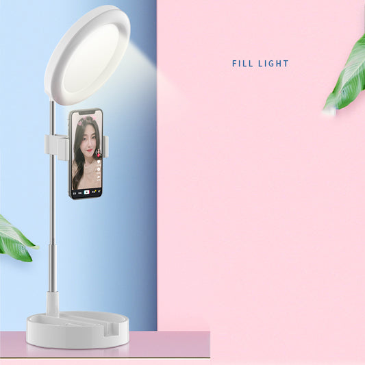 G3 64-LED Foldable Fill Light Mobile Phone Live Broadcast Bracket - White
