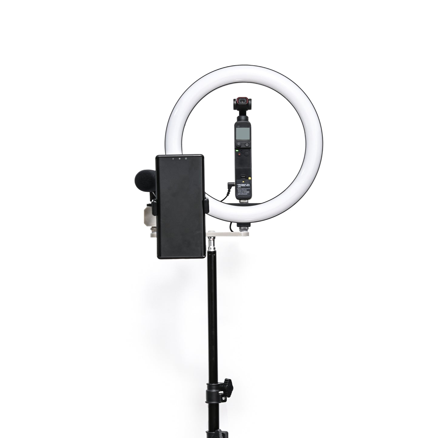 Uniqkart 10-inch LED Ring Vlogging Video Light with Phone Bracket and Tripod Stand for DJI OSMO Pocket 2