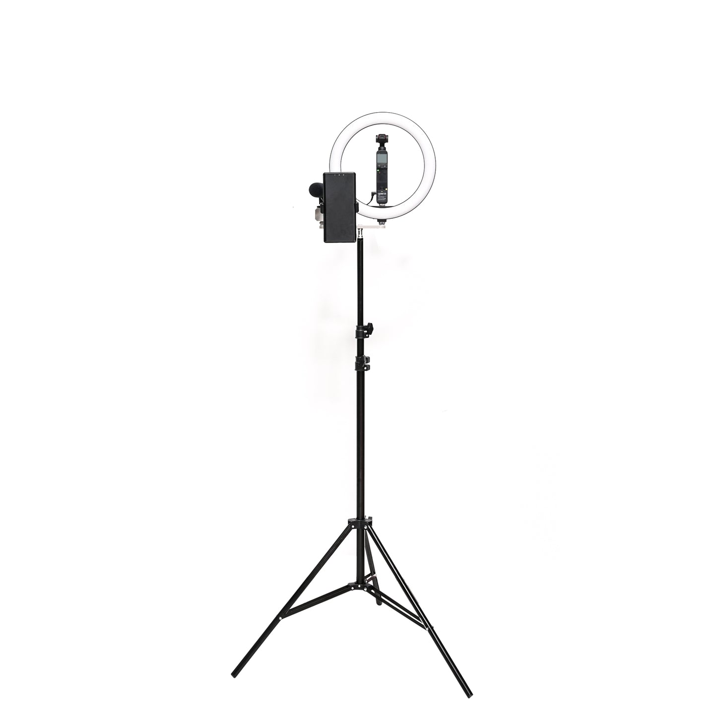 Uniqkart 10-inch LED Ring Vlogging Video Light with Phone Bracket and Tripod Stand for DJI OSMO Pocket 2