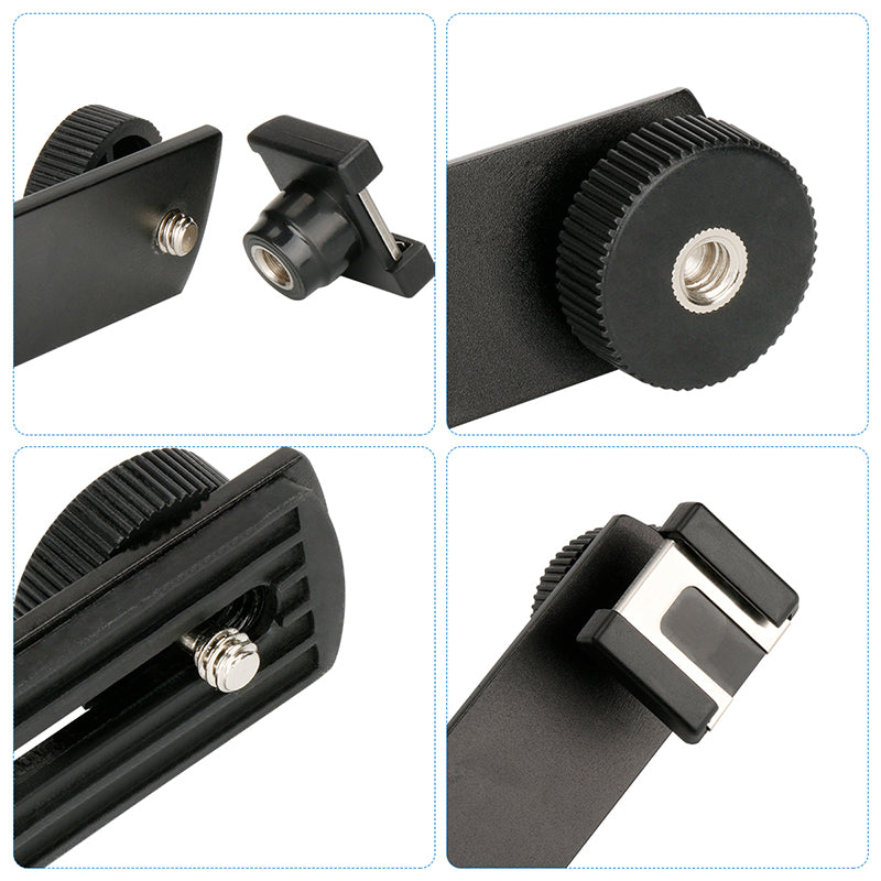 Aluminum Alloy External Flash Dual Head Crossbar Bracket Photographic Accessory