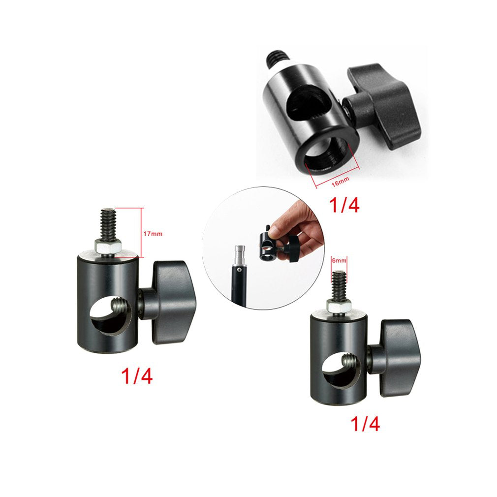 Tripod Light Stand 1/4 Adapter Converter with Screw Knob for LED Light Monitor Flash Light