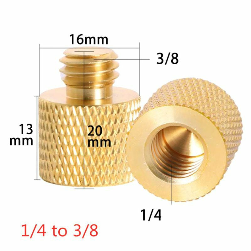 Camera Screw 1/4 inch to 3/8 inch Conversion Quick Release Screw Tripod Mount Adapter for DSLR Camera